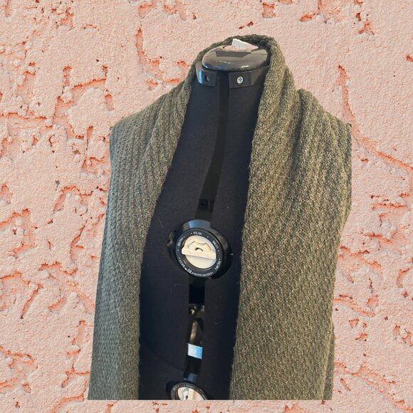 ✨ Chic Open-Front Long Vest Cardigan, Olive Green ✨ - Picture 2 of 7